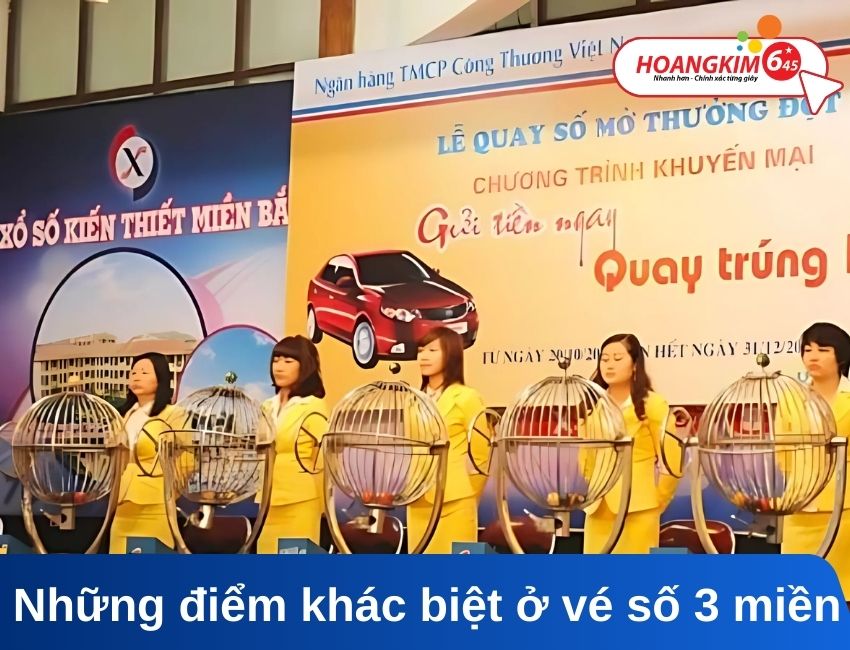 So sánh vé số các miền Bắc, miền Trung và miền Nam chi tiết