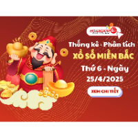 Thống kê dữ liệu XSMB 25/4 thứ 6 – Xem KQXS Miền Bắc Thứ Sáu 25/4 tại xosohoangkim