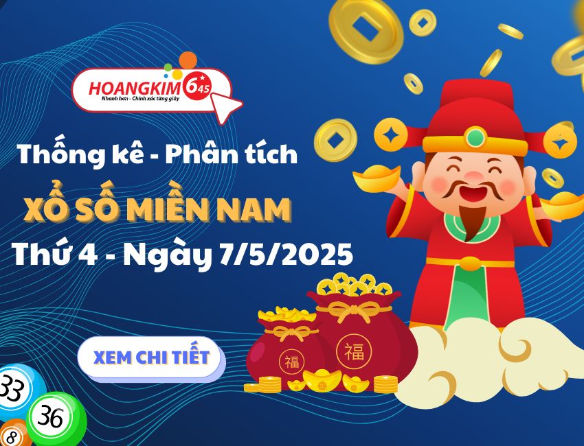 Thống kê XSMN 7/5/2025 – PT Dữ Liệu xổ số Miền Nam thứ tư
