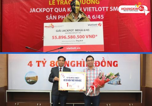 trao giải vé số